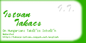 istvan takacs business card